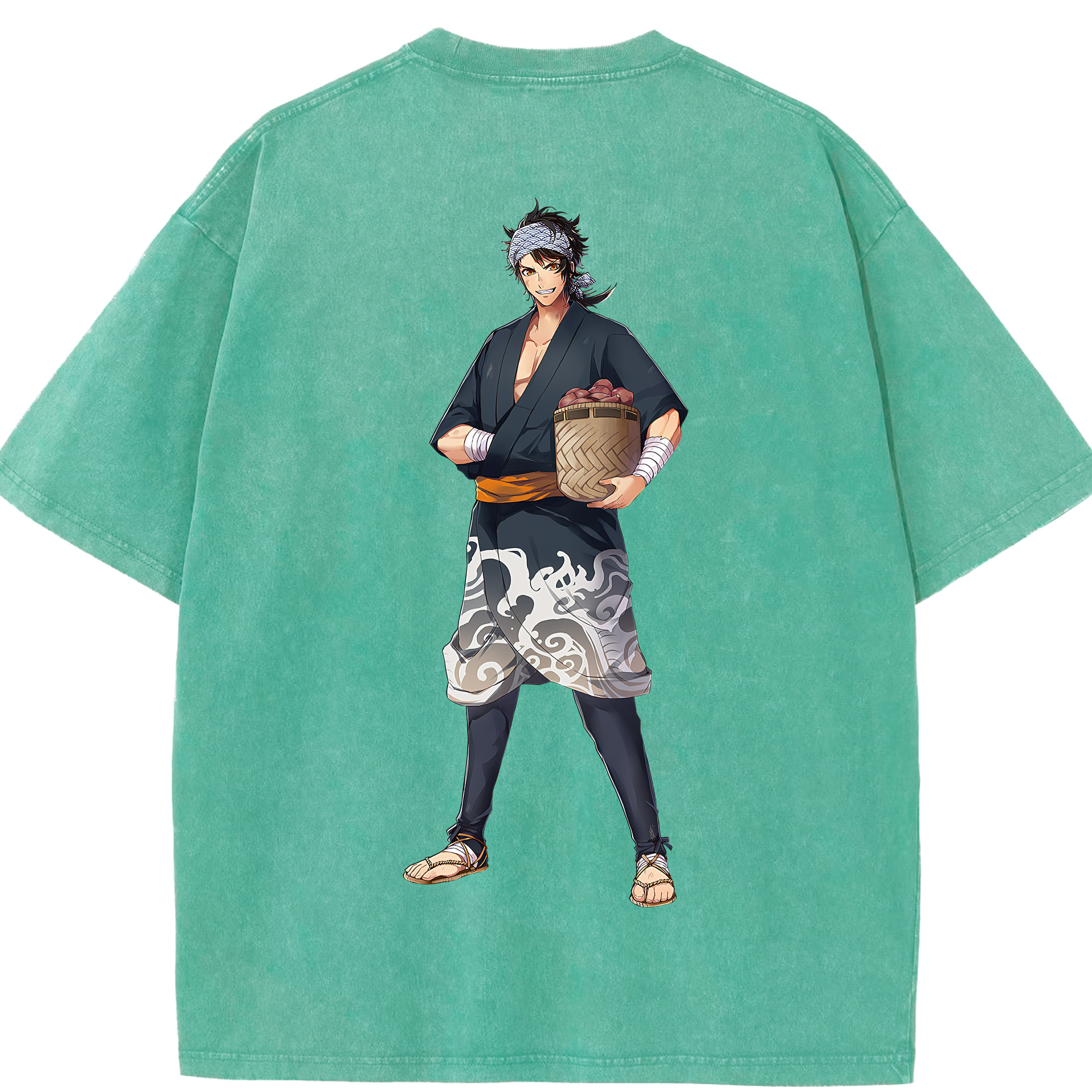 （画像用） 刀剣乱舞 Touken Ranbu 綿100% ヴィンテージ風 半袖Tシャツ（背面プリント）